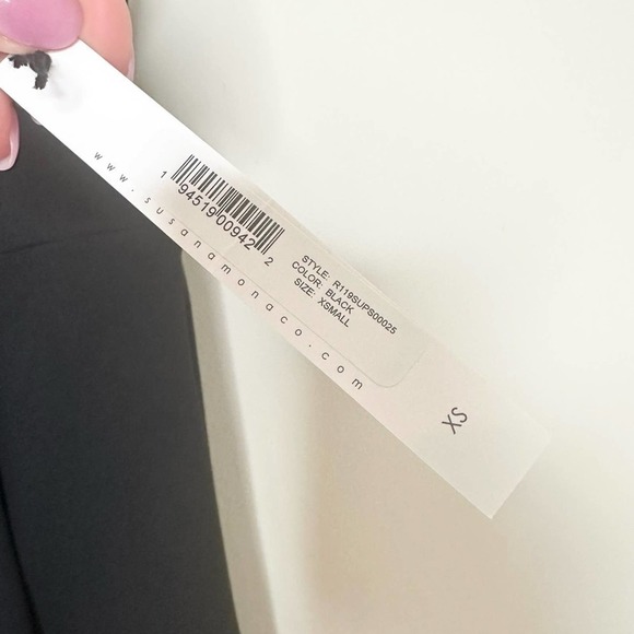 NWT Susana Monaco XS Black Asymmetric Mini Skirt - Picture 2 of 5